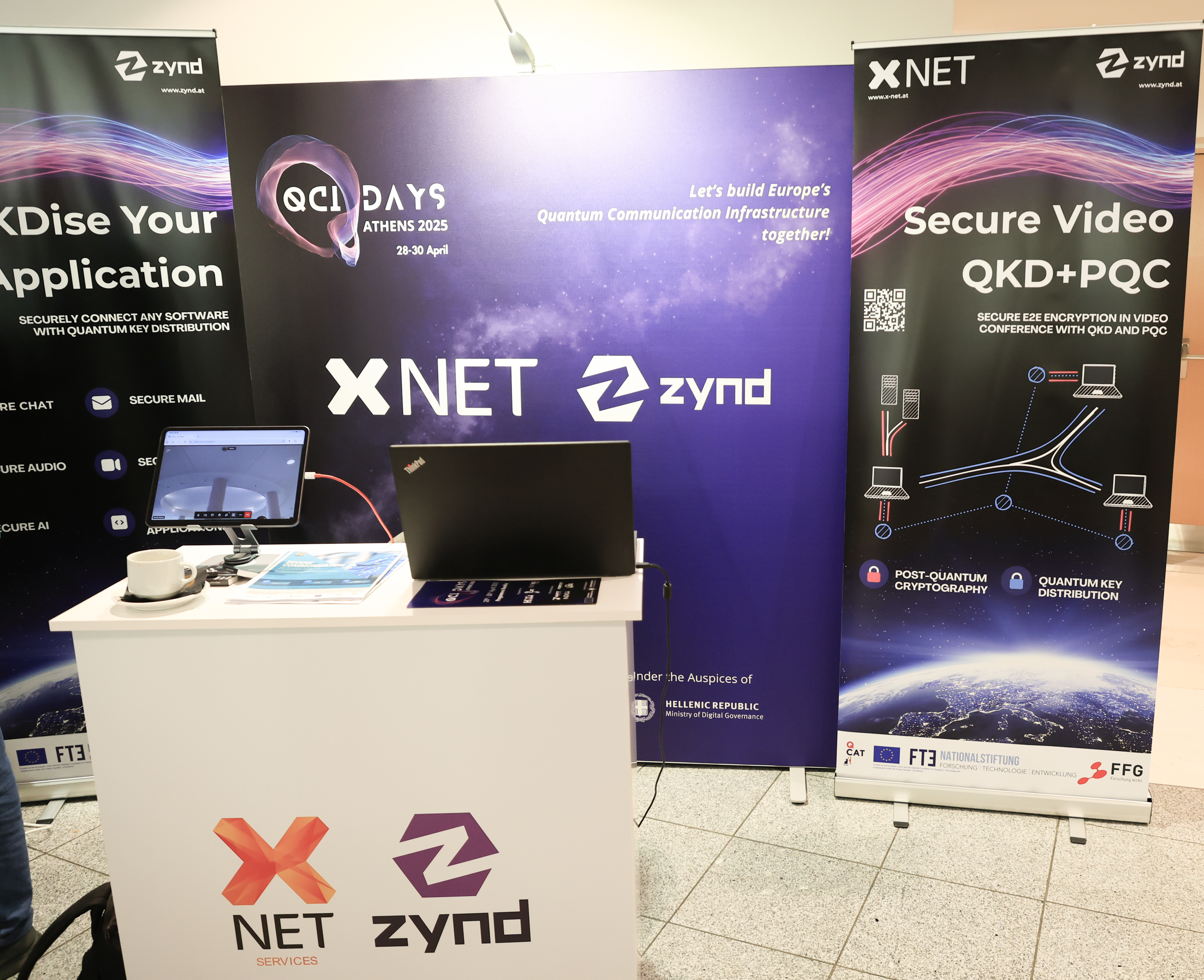 QCI-Days Athen - Messestand X-Net